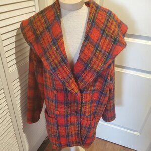 vintage tartan plaid coat